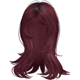 ♡ Layered Messy Wolfcut in Cherry Red