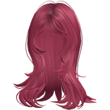 ♡ Layered Messy Wolfcut in Hot Pink