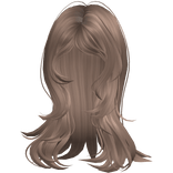 ♡ Layered Messy Wolfcut in Milktea Brown