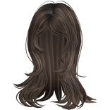 ♡ Layered Messy Wolfcut in Mocha Brown Highlights