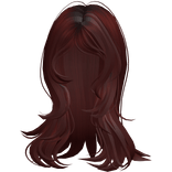 ♡ Layered Messy Wolfcut in Red