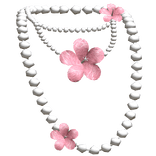 Layered Pearl Necklace Tropical Summer Flower