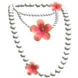 Layered Pearl Necklace Tropical Summer Flower