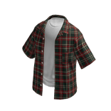 Layered Red Green Plaid Overshirt