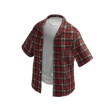 Layered Red Plaid Overshirt