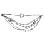 Layered Silver Chrome Necklaces Stack 1.0