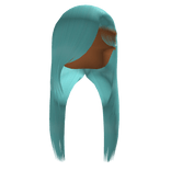 Layered Straight Side Part In Cyan