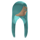 Layered Straight Side Part In Cyan