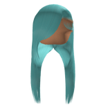 Layered Straight Side Part In Cyan