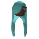 Layered Straight Side Part In Cyan