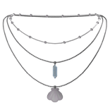 Layered Summer Beaded Shell Necklace