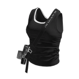 💗 Layered Tank Top w/ Camera _ Black