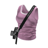 💗 Layered Tank Top w/ Camera _ Pink