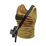 💗 Layered Tank Top w/ Camera _ Yellow