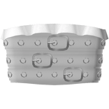 leather belt ruffled top in white