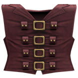 Leather Buckle Vest - Burgund [1.0 Girl Torso]