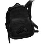 leather gun embroidery offshoulder backpack