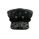 Leather Punk Dark Green Beret