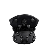 Leather Punk Grey Beret