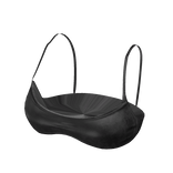 2000s Leather Crop Top in Black