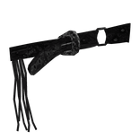 Leather Vkei Belt With Ripped leather tassels 