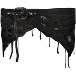 Leather Vkei Distressed Waist Wrap Skirt Belt