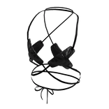 Leather X Crop - Black