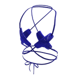 Leather X Crop - Blue