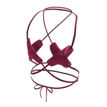 Leather X Crop - Pink