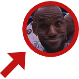 😛 LeBron James Goofy Red Meme Circle