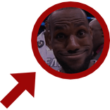 😛 LeBron James Goofy Red Meme Circle