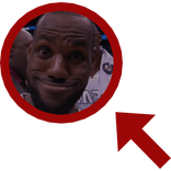 😛 LeBron James Goofy Red Meme Circle