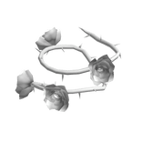 [Left] 3.0 Shoulder Spiky White Roses