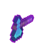 Left 8 Bit Enchanted Diamond Axe [Hand]