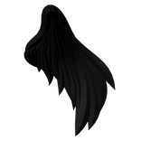 Left Black Half Angel Wing