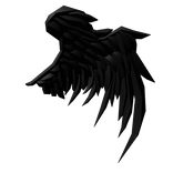 Left Black Half Angel Wing