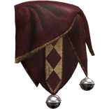 LEFT Burgundy Jester Shoulder Scarf