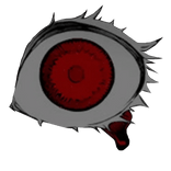 [Left] Crazed Bloody Red Anime Eye