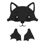 Left Cute Black White Wolf Pet