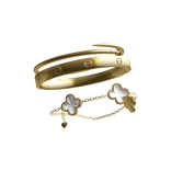 Left Gold Clover Nail Bracelet