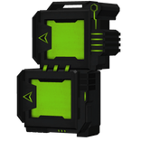 Left PC TITAN Cyber Shoulders (Green)