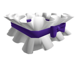 Left Purple White Ruffled Arm Bow