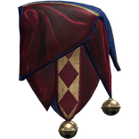 LEFT Red & Blue Jester Shoulder Scarf