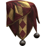 LEFT Red & Gold Jester Shoulder Scarf