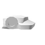 Left Silver Digital Ninja Shoulder Pad