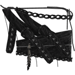 left vkei esoteric shoulder wrapped dune cloth