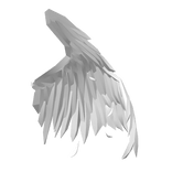 Left White Half Angel Wing