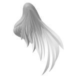 Left White Half Angel Wing