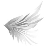 Left White Half Angel Wing
