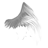 Left White Half Angel Wing
